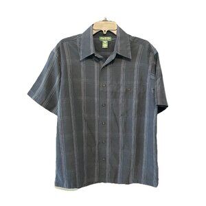 David Taylor Luxury Microfiber Men’s Medium Black with plaid stripe pattern